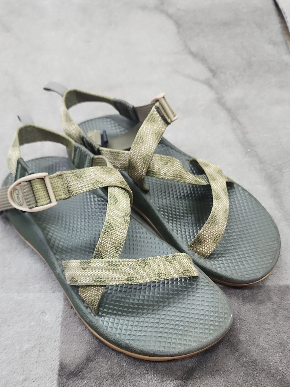 Chaco Green Olive Strappy Outdoor Sandals